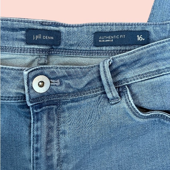 J. Jill Denim Authentic Fit Slim Ankle jeans siz 16 Petite - Picture 2 of 5